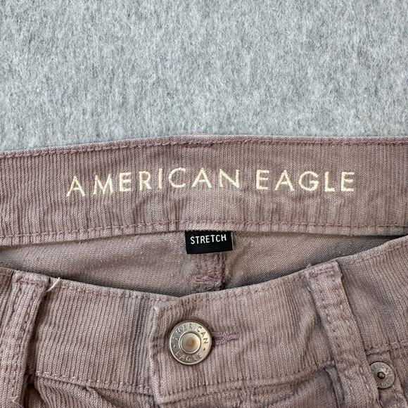 American Eagle Pants WMNS 2 Purple Corduroy Stretch 90s Straight Leg Regular Fit - Picture 6 of 7